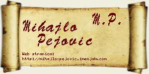 Mihajlo Pejović vizit kartica